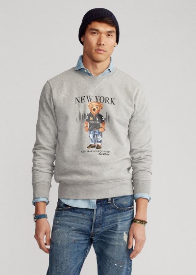 Men's Polo Ralph Lauren New York Bear Sweatshirt | 195874BRT